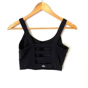 Alo Black Strappy Sports Bra Small